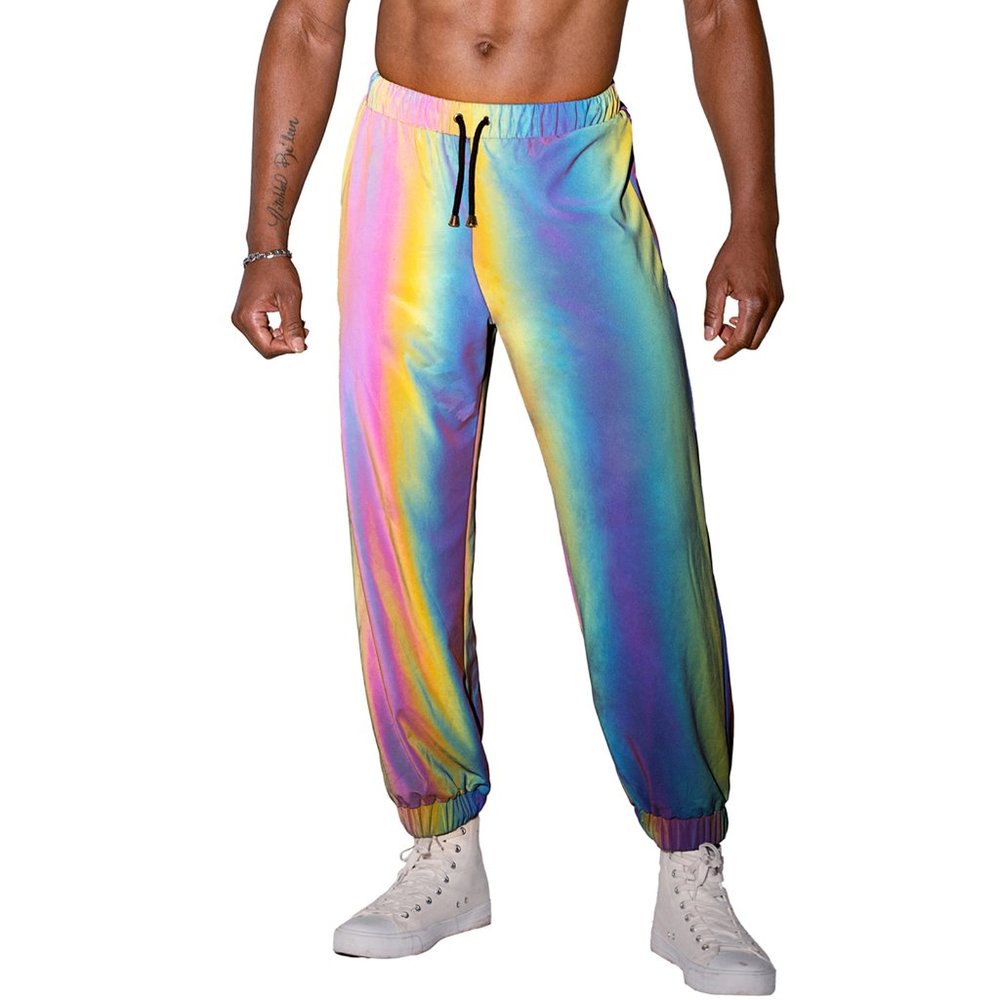 Reflective Joggers with Drawstring Elastic Waist Unisex